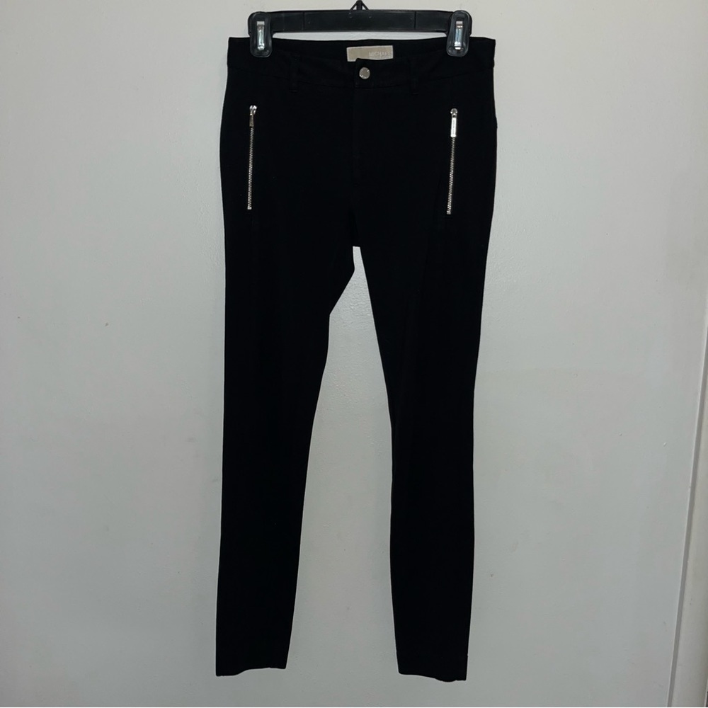 Michael Michael Kors Slim Leg Zipper Accent Black Pants Women’s Size 2